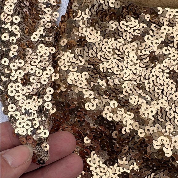 Talbots Gold Sequin Top/ INC scarf - Picture 6 of 6